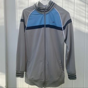 Vintage Champion Gray/Blue Zip Up Sweater